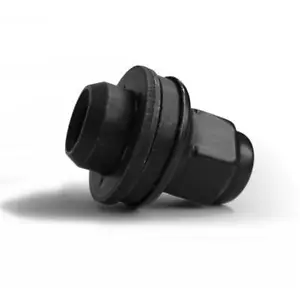 GENUINE JAGUAR BLACK Wheel Nut M12X1.50 FLAT SEATED X 1 - Picture 1 of 2