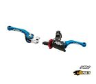 ASV Blue Off-Road Shorty Brake+Pro Perch Clutch Lever For Yamaha YZ125 2008-19