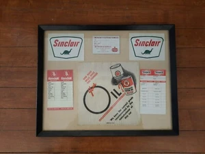 SINCLAIR LOT OF 2 Stickers Texaco Mileage Tags Hovoline Oil Rags Amoco Phone Tag - Picture 1 of 9
