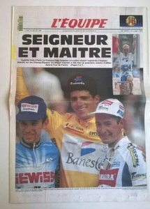 L'EQUIPE N°14.998 du 25/07/1994 - Indurain vainqueur Tour de France 4 fois suite - Picture 1 of 8