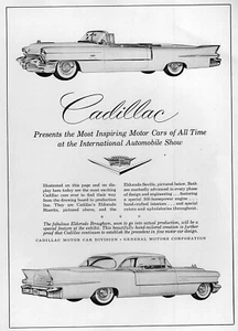 Cadillac Series 62 1956 cupé y convertible original anuncio impreso raro - Imagen 1 de 1
