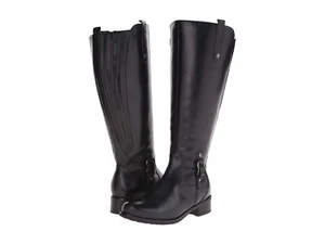 Blondo Venise Wide Calf Waterproof Tall Black Leather Riding Boots 5.5 Women's - Picture 1 of 13