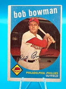 Bob Bowman 1959 Topps Baseball #221 - G - Imagen 1 de 2