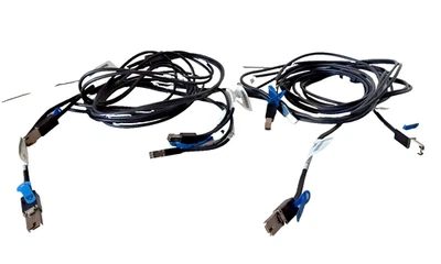 Lote de 2 - Cable externo estrecho 3M IBM 00E6297 SAS X SFF-8088 HD X4 Foto 1 de 4