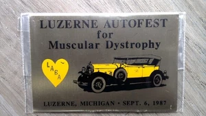 Daytona Trophy Supply & Luzerne Autofest Plaque Lot 2 Vintage Metal - Picture 1 of 2