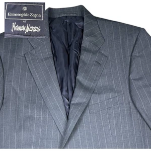 Ermenegildo Zegna Pinstripe Wool Blazer Sport Coat Made in Italy 58L/48L US - Picture 1 of 13
