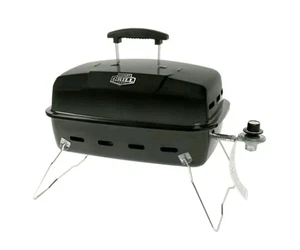 Expert Grill 1-flammig schwarz Propangas 17,5" tragbarer Tischgrill, mit Deckel - Bild 1 von 8