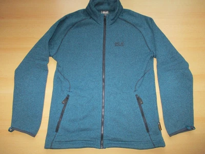 JACK WOLFSKIN Chaqueta Fleece Chaqueta Punto Hombre S 46 48 Azul jaspeado NUEVO - Imagen 1 de 4
