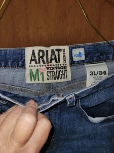 Ariat M1 Vintage Jeans Mens 31x34 Straight Leg Fit Cowboy Western Rodeo Medium - Picture 1 of 5