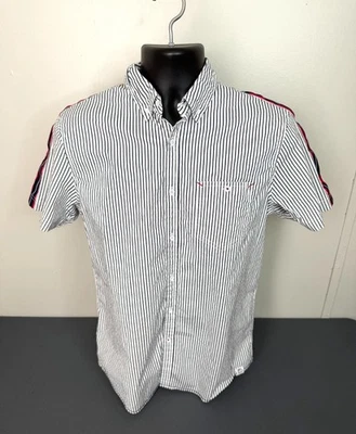 Free Planet Shirt Mens Medium Stripe Short Sleeve - Image 1 of 4