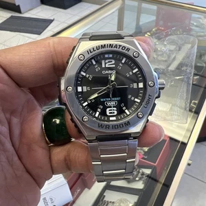 Casio MPTBD01-5ex - Herren Schwarz Resin Band, 100 Meter WR, Illuminator (TOP SACHE! - Bild 1 von 12