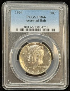 1964 Accentted Hair Proof Silber Kennedy Half Dollar PCGS PR66 PCGS - Bild 1 von 4