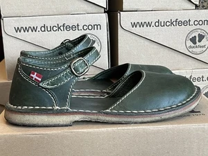Duckfeet Green Mols Mary Jane Shoes Womens 11 Leather Crepe Sole Adj Strap 42 - Picture 1 of 11
