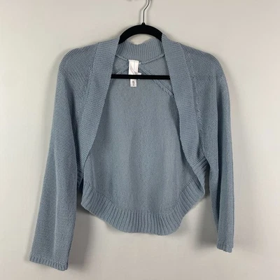 Marla Wynne Bolero Shrug Cardigan Sweater Size XL Blue Open Front - Image 1 of 4
