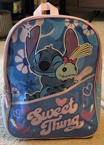 NEU, DISNEY "Sweet Thing" STITCH 16" RUCKSACK MIT SEITENTASCHE / Neu mit Etikett - Bild 1 von 9