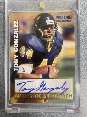 1997 Pro Line - Autographs Tony Gonzalez (AU, RC) - Image 1 of 4