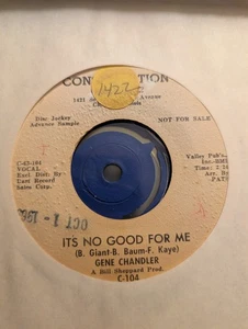 R&B Gene Chandler Its No Good For Me Constellation 104 1963 VG+ PROMO - Picture 1 of 2