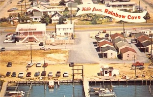 1968 DE Rainbow Cove Motel Marina Luftaufnahme Vintage Postkarte N88 - Bild 1 von 2