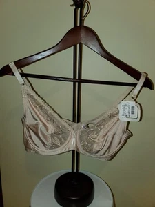 Wacoal 85191 Beige Embroidered Full Coverage Underwire Bra Sz 38C NWT - Picture 1 of 5