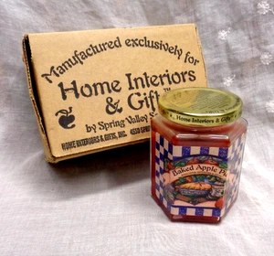 Vtg Home Interiors & Gifts BAKED APPLE PIE 1194-3 Jar Candle with Original Box - Picture 1 of 4