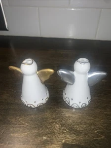 Mini salero y pimentero ángel de Navidad decoración de cocina navideña - Imagen 1 de 3