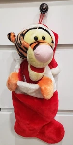DISNEY Peluche 3D Tigro Cappello Babbo Natale Calza di Natale Vintage Y2K - Foto 1 di 3