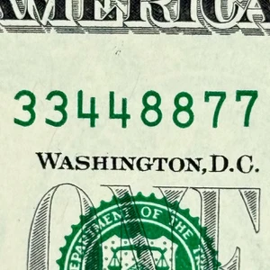 Four Consecutive Pairs 3s 4s 8s 7s Uncirculated Dollar Fancy Serial Number - Picture 1 of 6