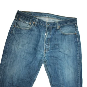 Levi's 501 Herren Jeans Blau Denim ca. W36 L30 Straight 501-0162 (etikett 38/32) - Bild 1 von 7