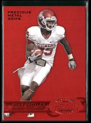 2012 Fleer Retro Ultra #M-59 Ryan Broyles Metal Precious Metal Gems Red #/100 - Image 1 of 2