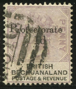 Bechuanaland 1888 QV 1d sobre 1d lila y negro SG 41 usado en muy buen estado - Imagen 1 de 2