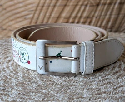 Cinturón de golf Callaway de cuero blanco - talla US 31 Foto 1 de 4