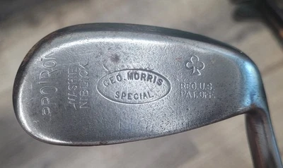 古董老式/复古乔治·莫里斯殖民地哈里斯堡山核桃木杆身高尔夫球杆 — 第 1/4 张图片