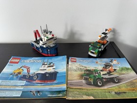 LEGO CREATOR Ocean Explorer #31045 & Chopper Transporter #31043 100% Complete