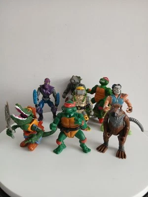Teenage Mutant Ninja Turtles TMNT Action Figure Vintage Bundle Lot 1980's - Image 1 of 4