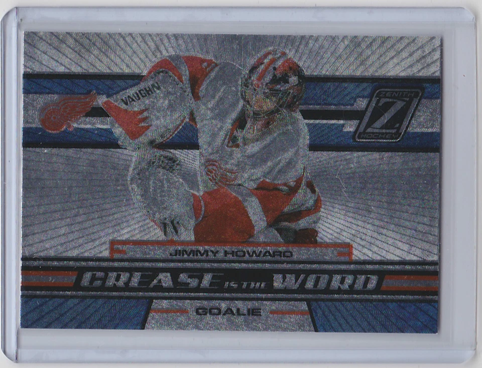 2010-11 ZENITH JIMMY HOWARD PANINI CREASE IS THE WORD #4 RED WINGS - Image 1 of 1