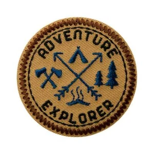 Aufbügler Patch Applikation Adventure Explorer rund Aufnäher NEU  - Picture 1 of 2