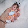 OOAK HAND SCULPTED POLYMER CLAY ORINGINAL MINI BABY GIRL ART DOLL by IHALL