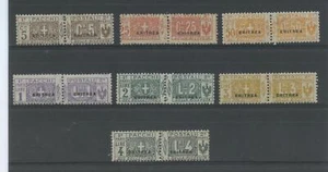 KOLONIEN ERITREA 1916 PAKETE 7V. 2 ** CERT. - Bild 1 von 1