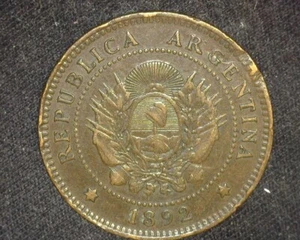 ARGENTINA 1892 CENTAVO KM32 EXTREMELY FINE ~S3 - Picture 1 of 2
