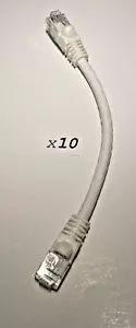 Lot 10 CAT6 Patch Cord 6" inch RJ45 Ethernet LAN Network UTP 550MHz White Cat6 - Picture 1 of 6