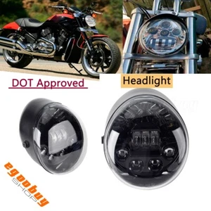 65W Hi/Lo LED Projection Headlight DOT Approved For Night Rod VRSCDX VRSCD VRSCR - Picture 1 of 12