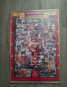 Chicago Bulls feiern 500 aufeinanderfolgende Ausverkäufe 1987 - 1997 Poster - Bild 1 von 7