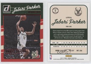 2016-17 Panini Donruss Press Proof Red /75 Jabari Parker #6