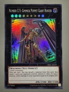 YUGIOH NUMBER C15: GIMMICK PUPPET GIANT HUNTER ASIA ENGLISH CR05 SUPER RARE - Picture 1 of 3