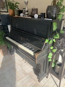 Klavier in schwarz von Geb. Zimmermann Piano - Bild 1 von 3
