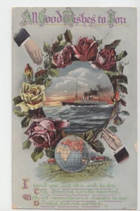 A Vintage Colour Postcard - All Good Wishes To You - Picture 1 of 2