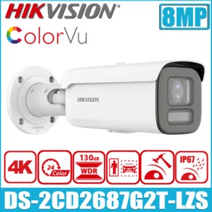 Hikvision DS-2CD2687G2T-LZS 4K 8MP ColorVu Motorize Varifocal Bullet IP Camera - Imagen 1 de 6