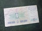 BOSNIA & HERZEGOVINA 1 Dinar 1994 War Money