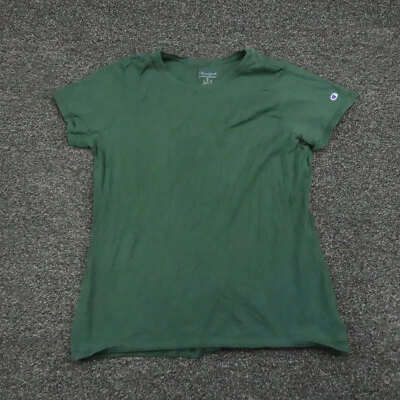 Camisa Champion Mujer XL Extra Grande Verde Manga Corta Informal Damas Foto 1 de 4