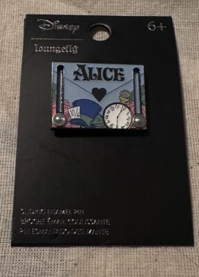 Loungefly Disney Alice in Wonderland Unbirthday Invitation Sliding Enamel Pin - Image 1 of 2